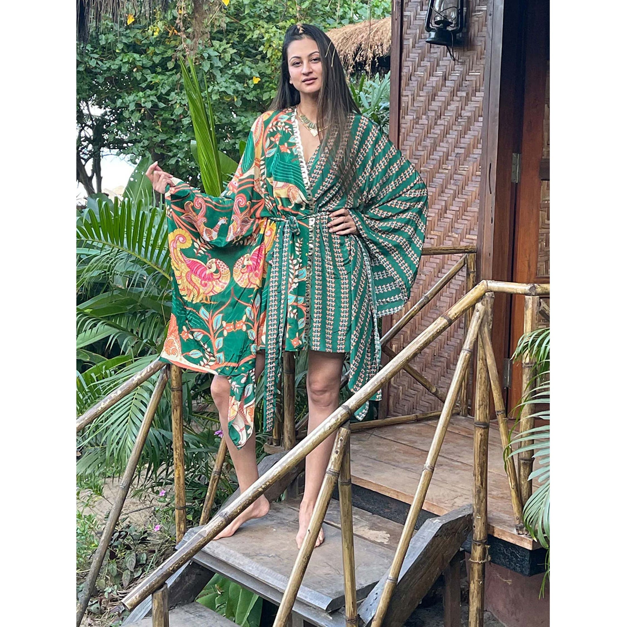 Printed Embroidered Kaftan