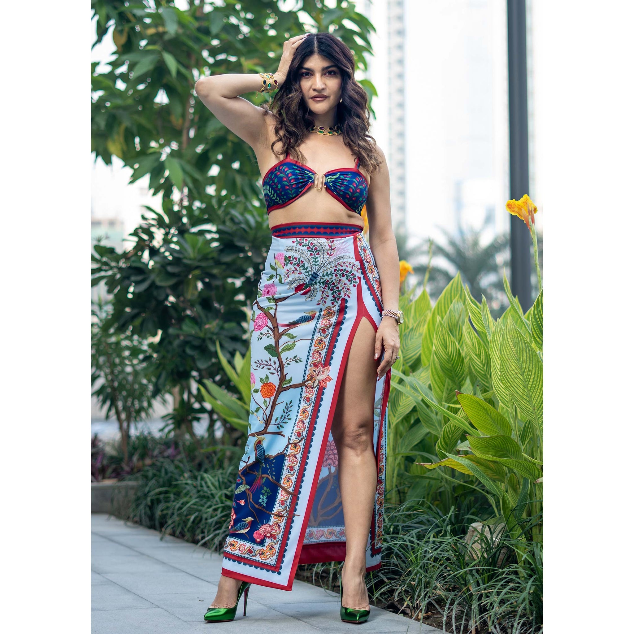 Engineered Print Skirt